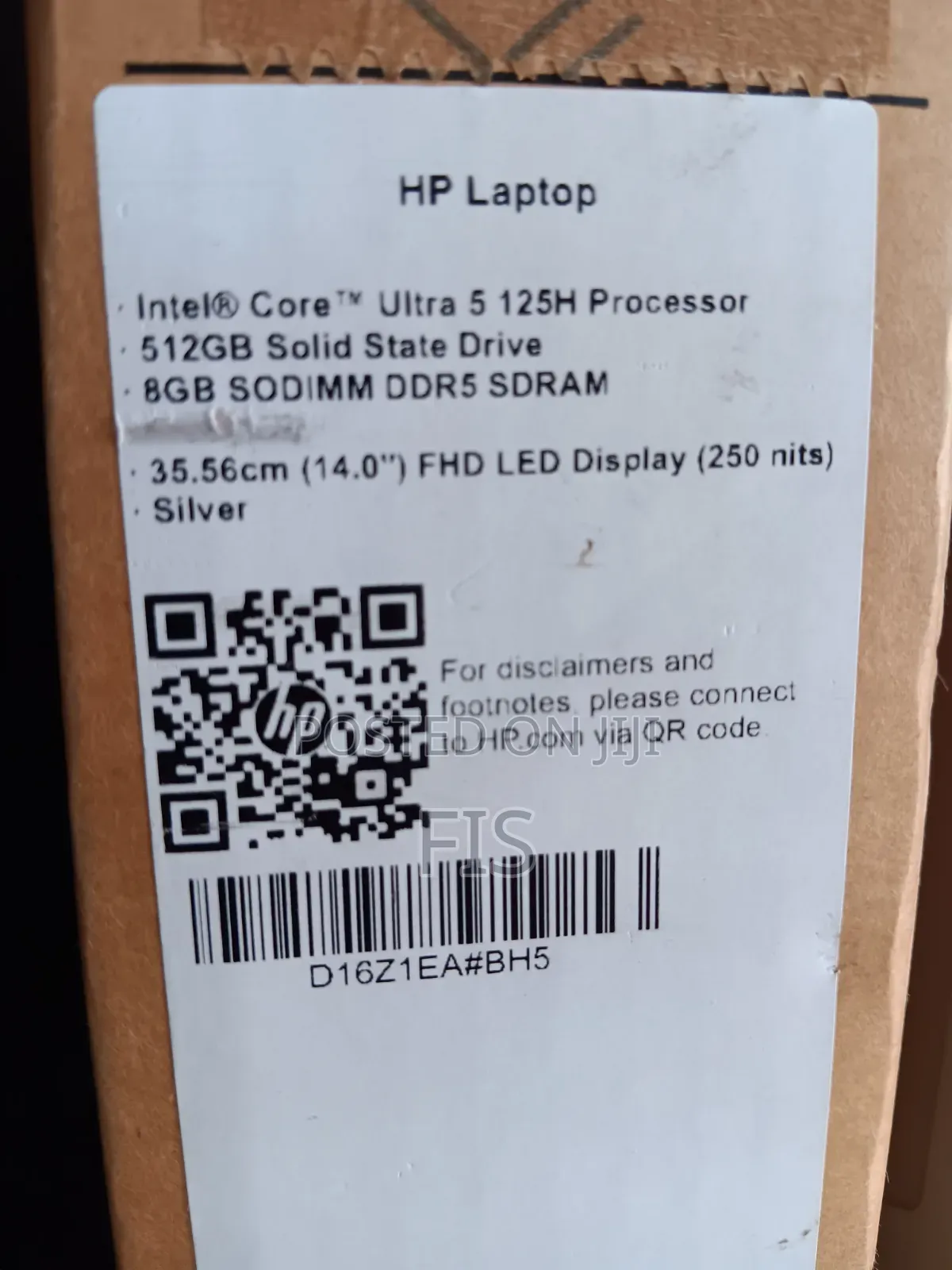 New Laptop HP 14-ep0063 8GB Intel Core Ultra 5 SSD 512GB