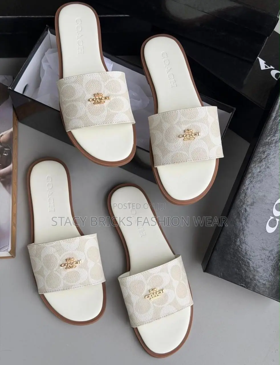 Coach Slippers Comes With Branded Box