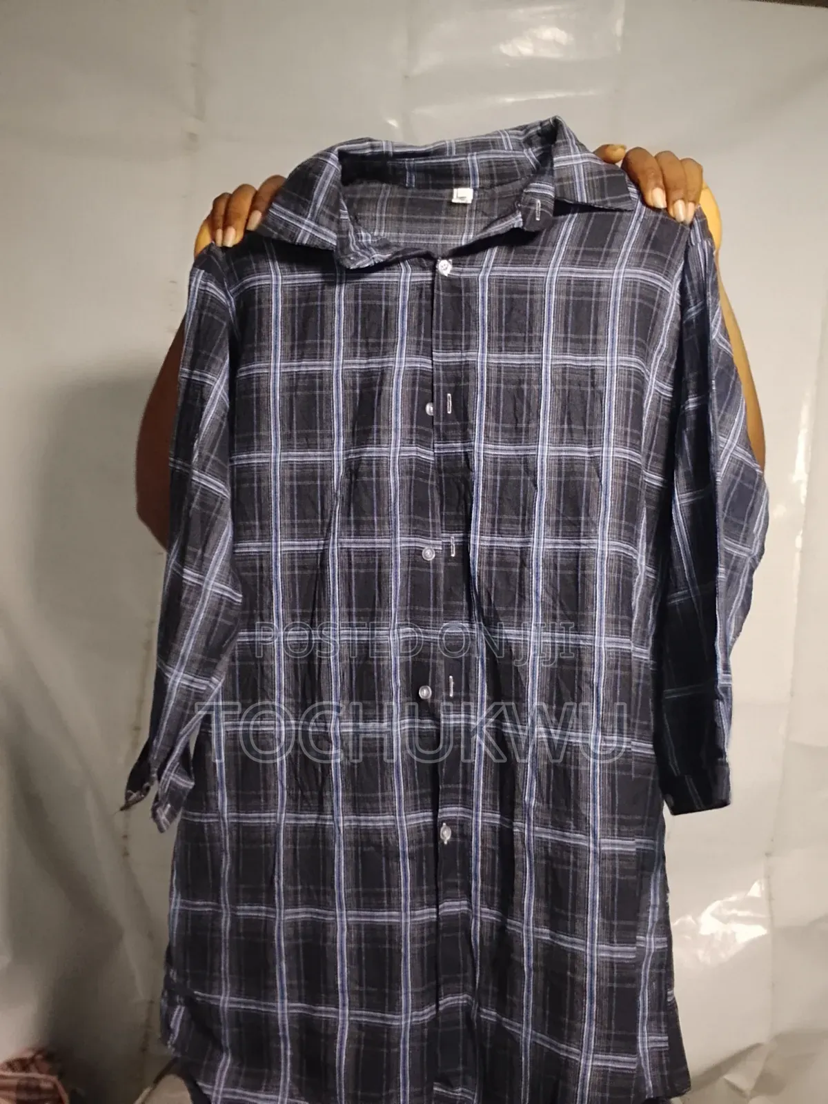First Grade Thrift Ladies Checkers Shirt Size L Still Clean
