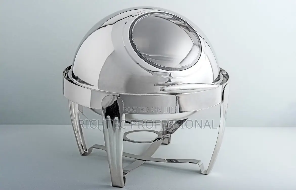 High Quality Round Glass-Window Roll-Top Stainless Steel Chafing Dish