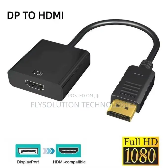1080P DisplayPort Display Port to HDMI-compatible Adapter for PC TV