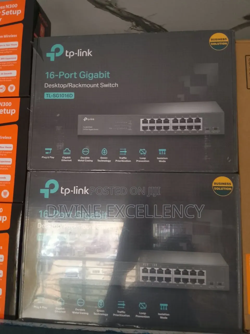 Tplink 16port Gigabit Switch + Rankmount