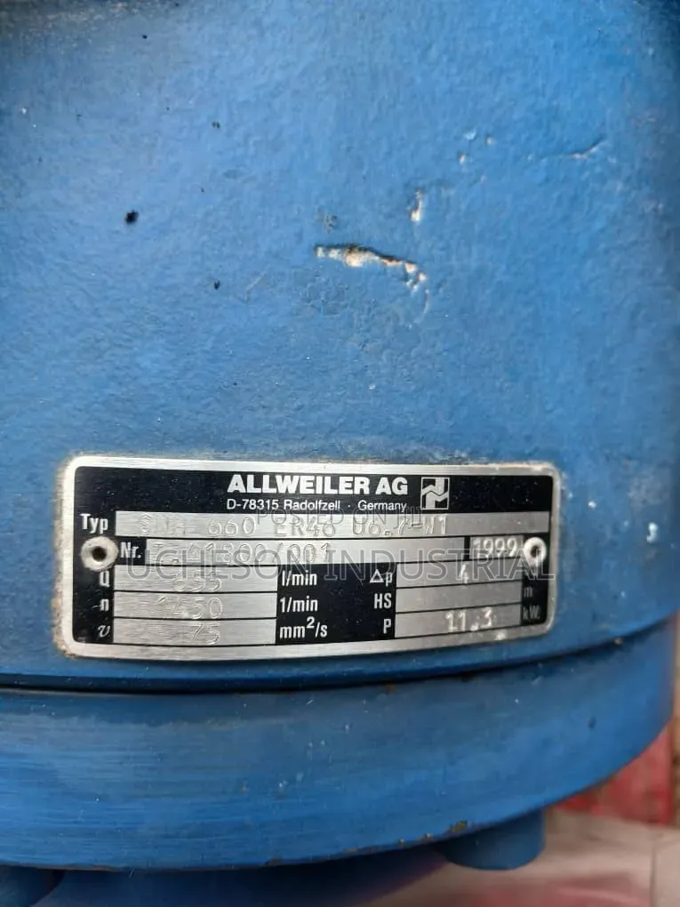 Allweiler 11.3kw Screw Pump With Motor Made in Germany