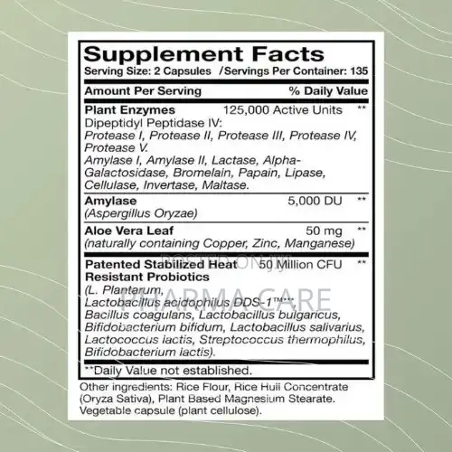 Digest-a-Meal 90 Capsules Gut Health Enzyme Probiotic- Bloating Acid