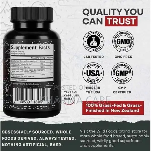 The Bull Blend - Beef Organs for Hormone Support- 90 Capsules