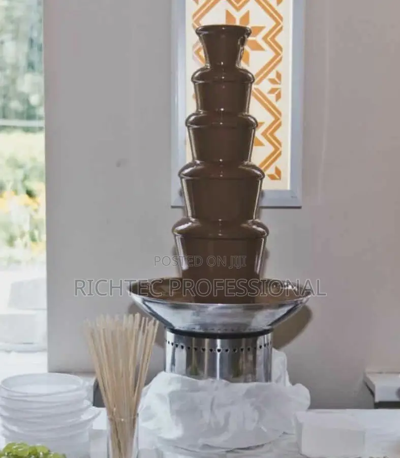 High Quality 4Tier Stainless Steel Commercial ChocolateFondue Fountain
