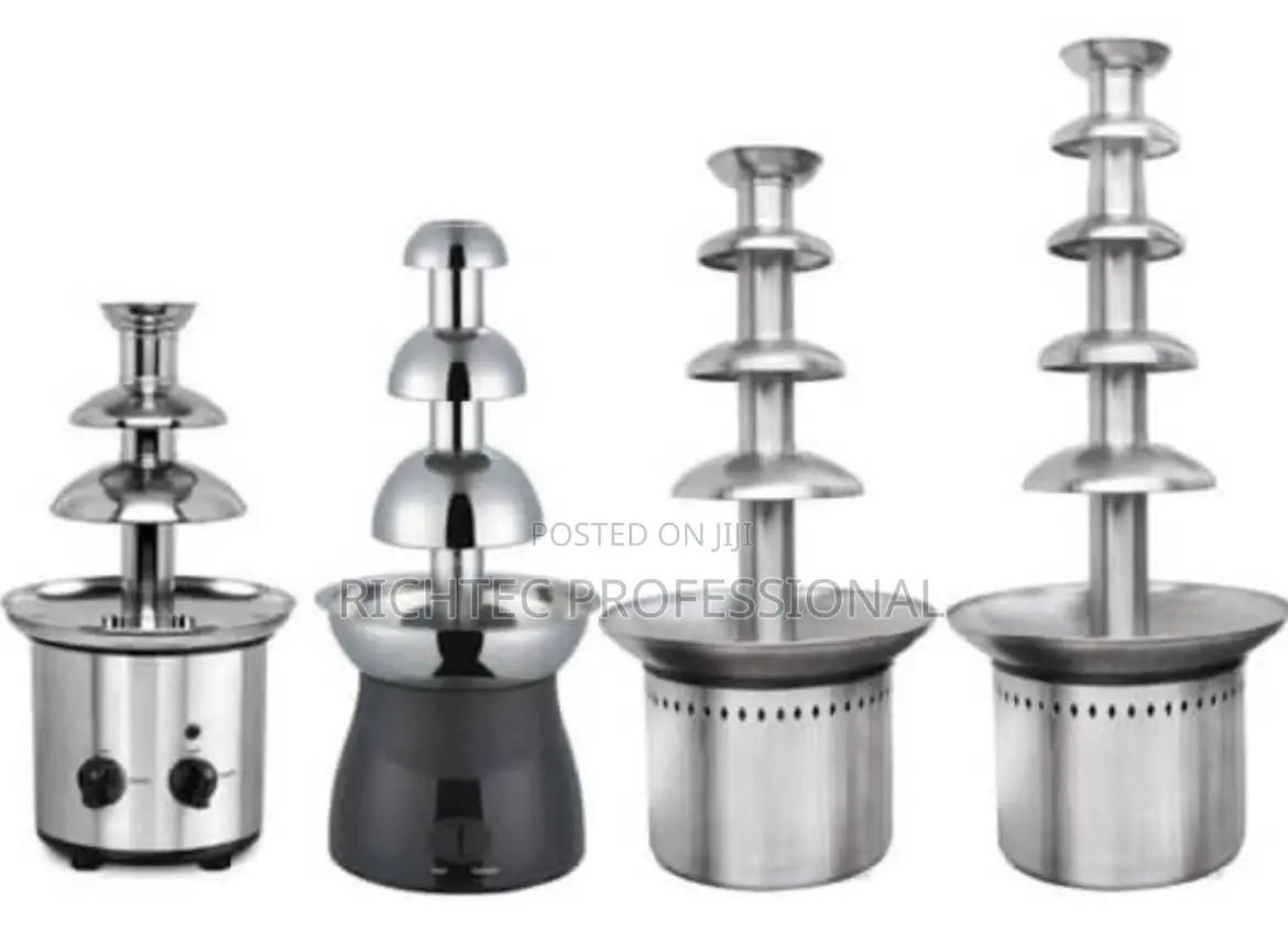 High Quality 4Tier Stainless Steel Commercial ChocolateFondue Fountain