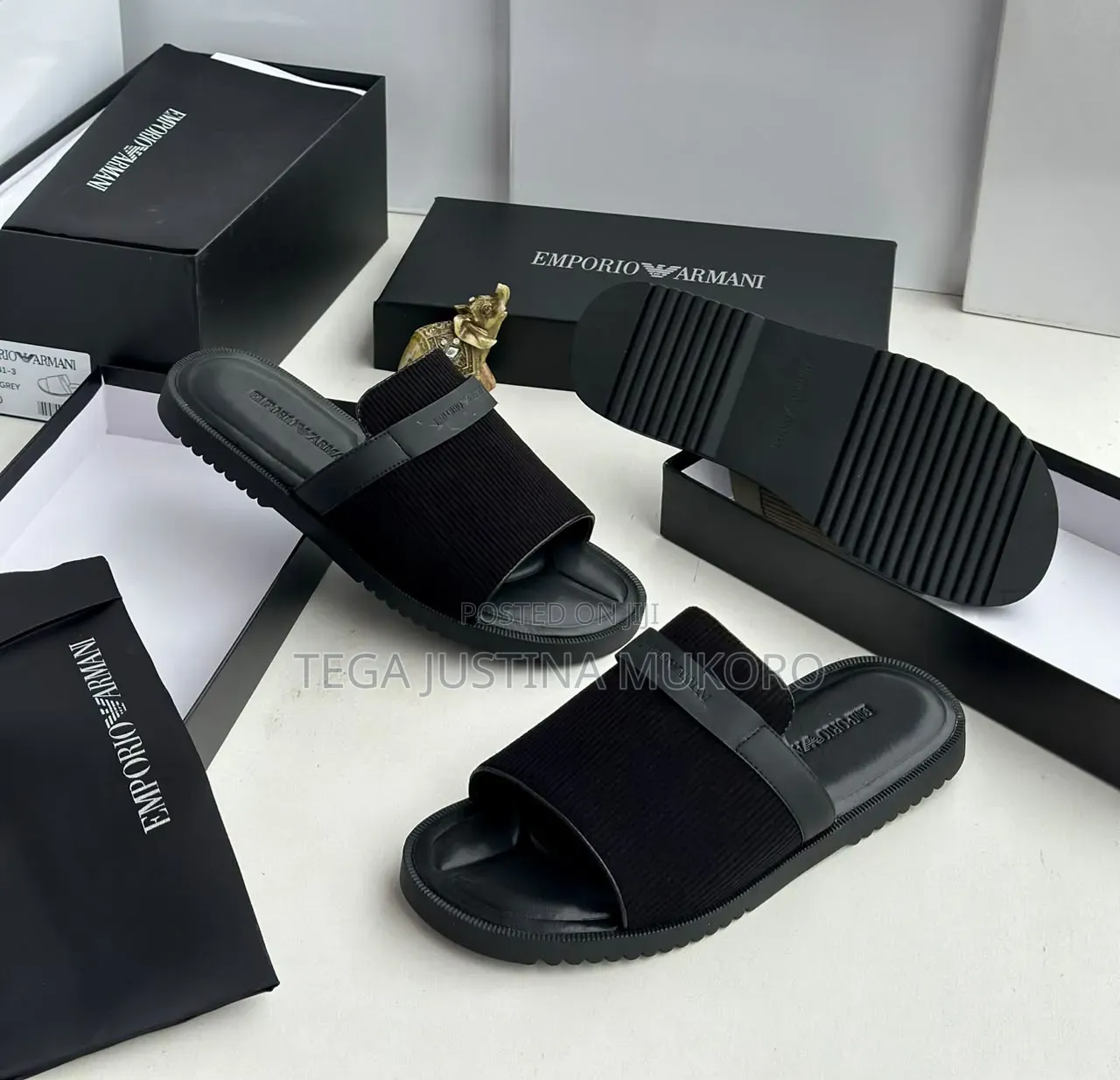 Latest Design High Quality Emporio Armani Men's Pam Slippers