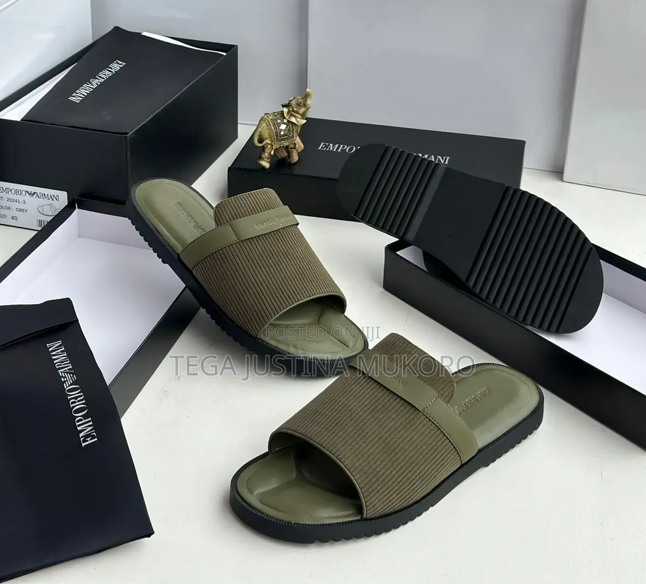 Latest Design High Quality Emporio Armani Men's Pam Slippers