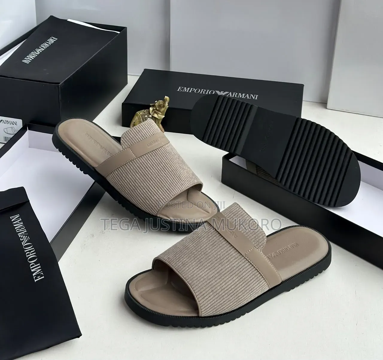 Latest Design High Quality Emporio Armani Men's Pam Slippers