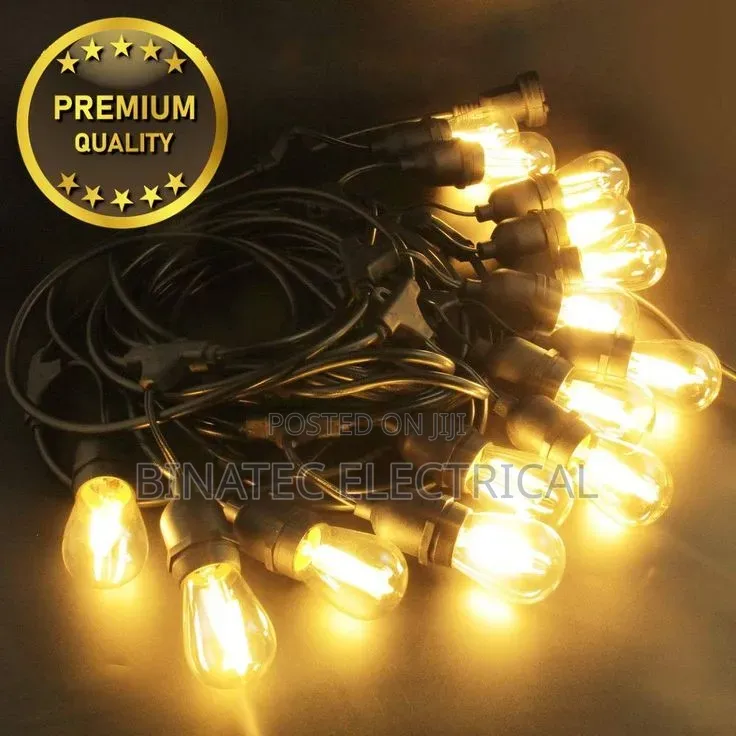 Vintage Rope Bulb Light – Warm White LED for Elegant Décor & Ambience