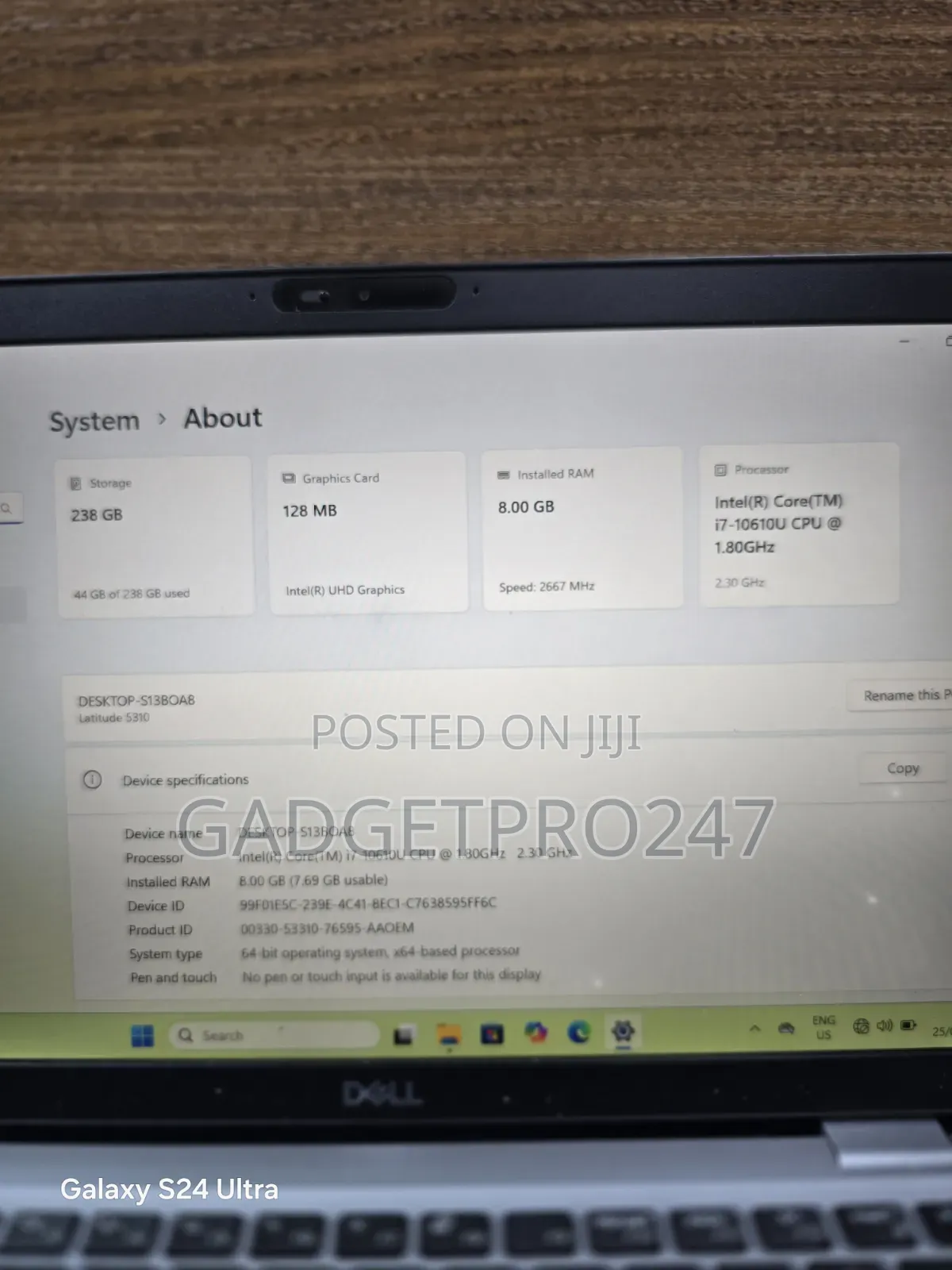 Laptop Dell Latitude 5310 8GB Intel Core i7 SSD 256GB