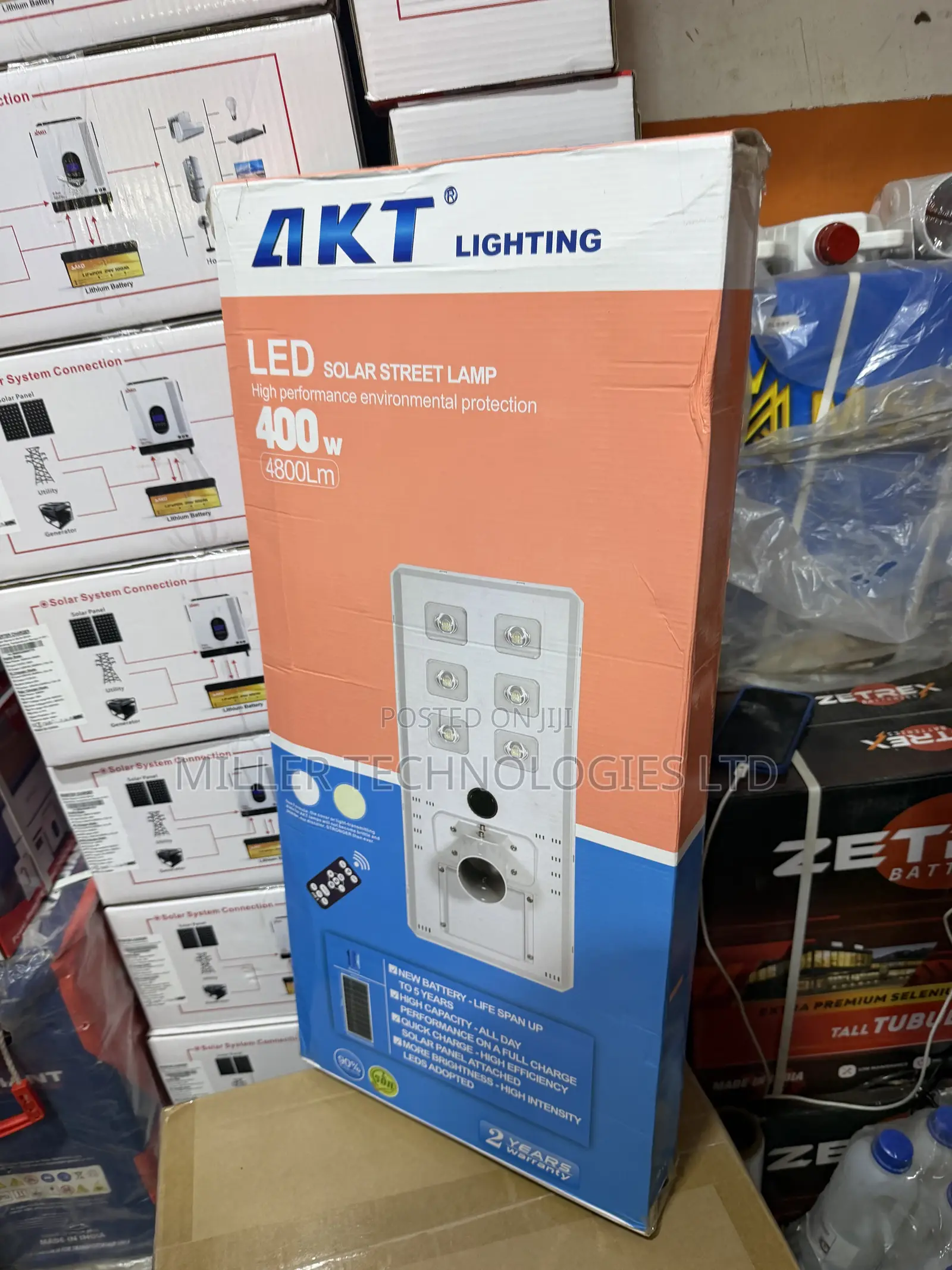 New AKT Lighting 400W Solar Street Lamp – 4800Lm