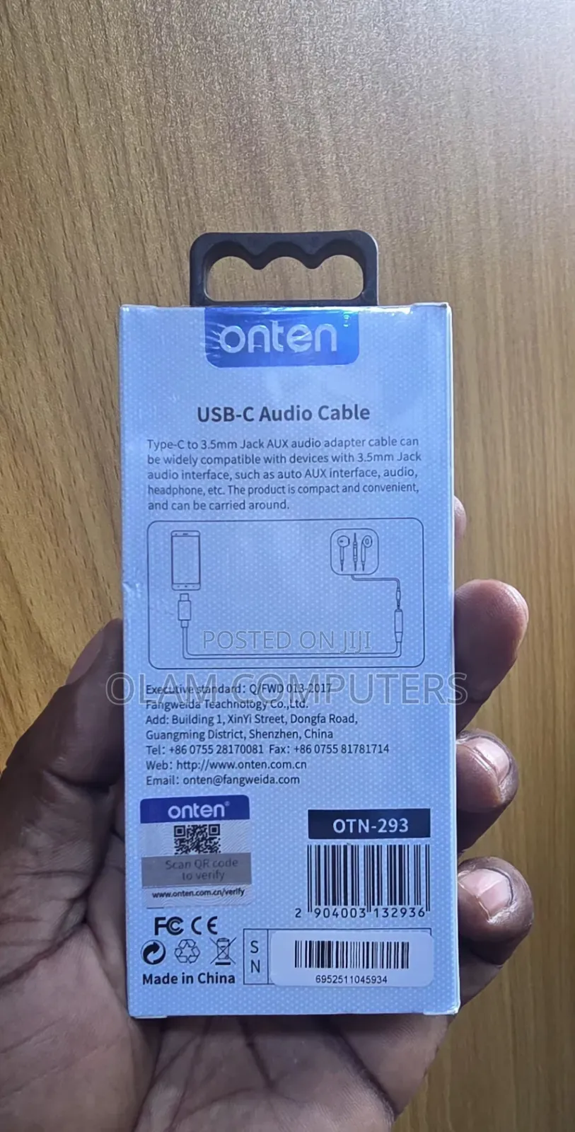 Onten USB-C Audio Cable Otn-293