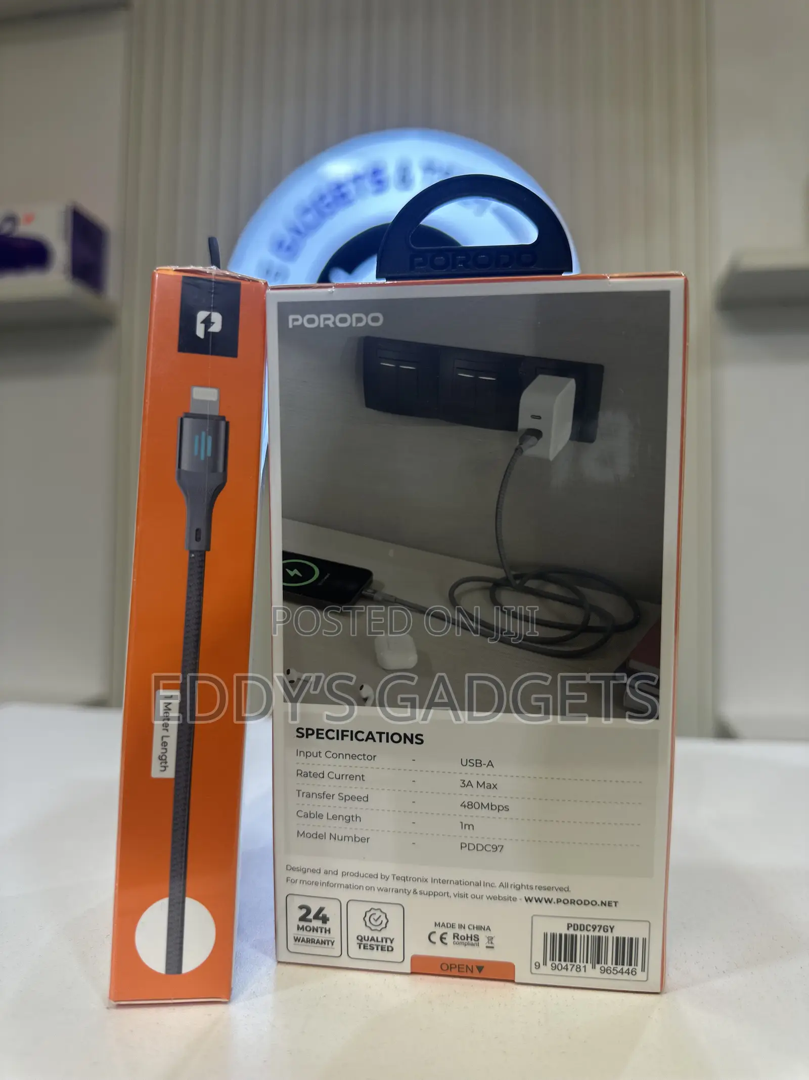 USB-A to Lightning Charging and Data Cable