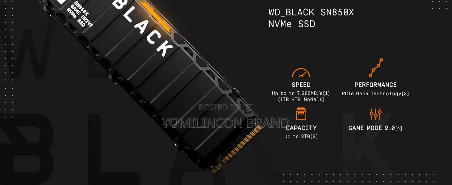Wd Black Sn850x 4tb SSD With Heatsink.