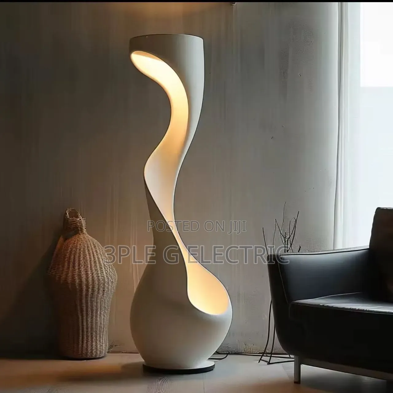 Interior Floor Sculpture With Light