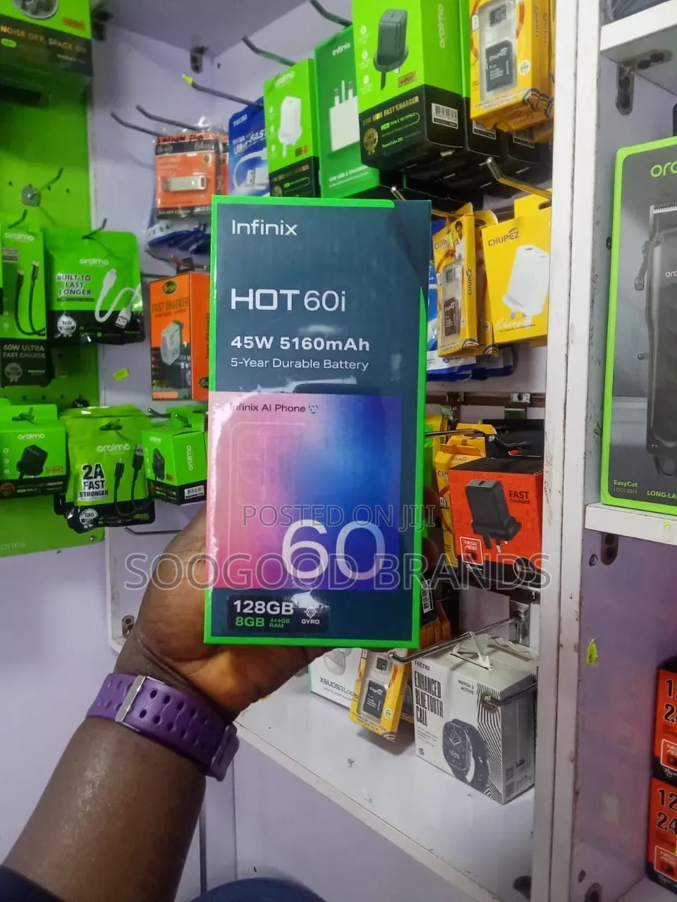 New Infinix Hot 60i 128 GB Black