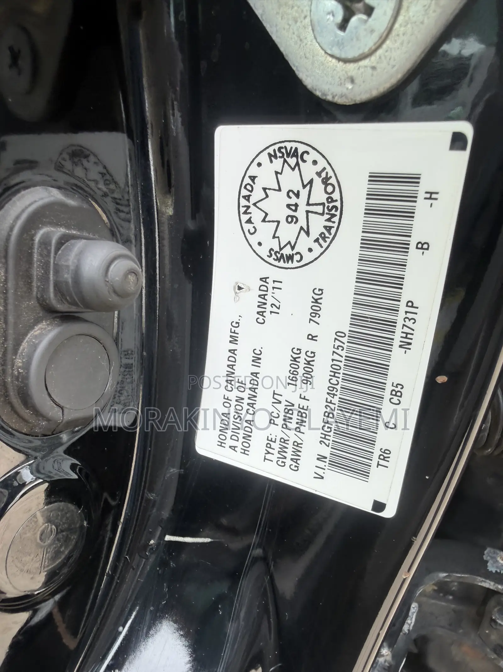 Honda Civic LX Sedan Automatic 2012 Black