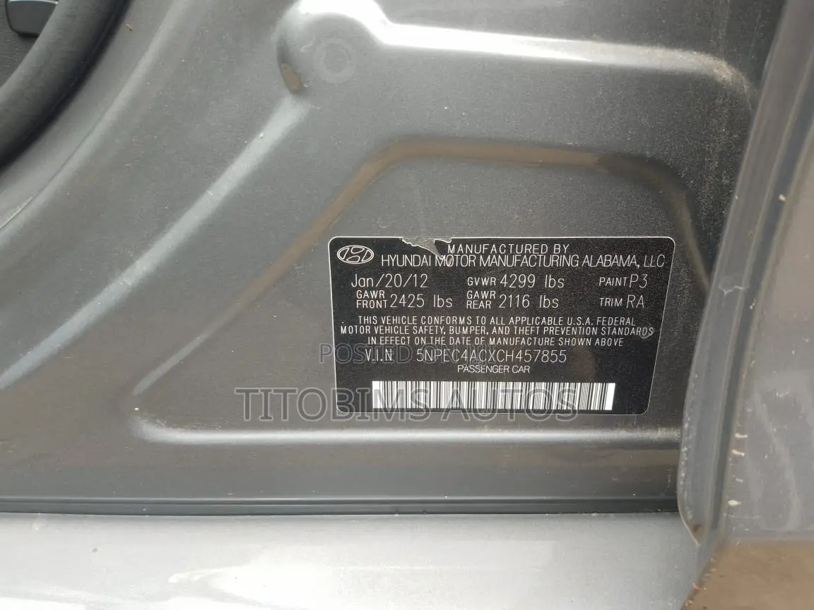 Hyundai Sonata 2012 Gray
