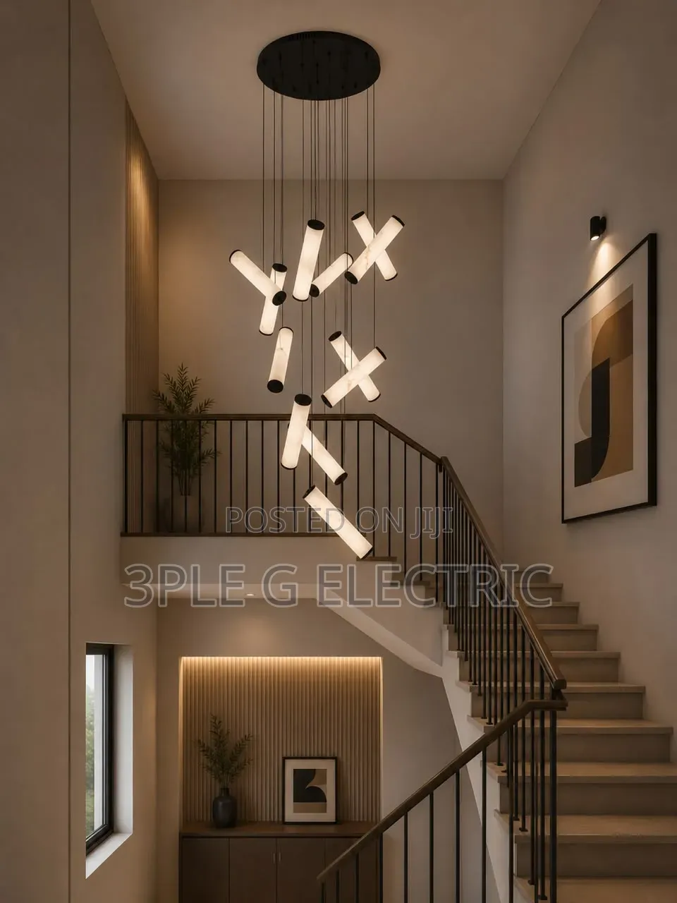 Alabaster Material 
12drop 3color Chandelier
