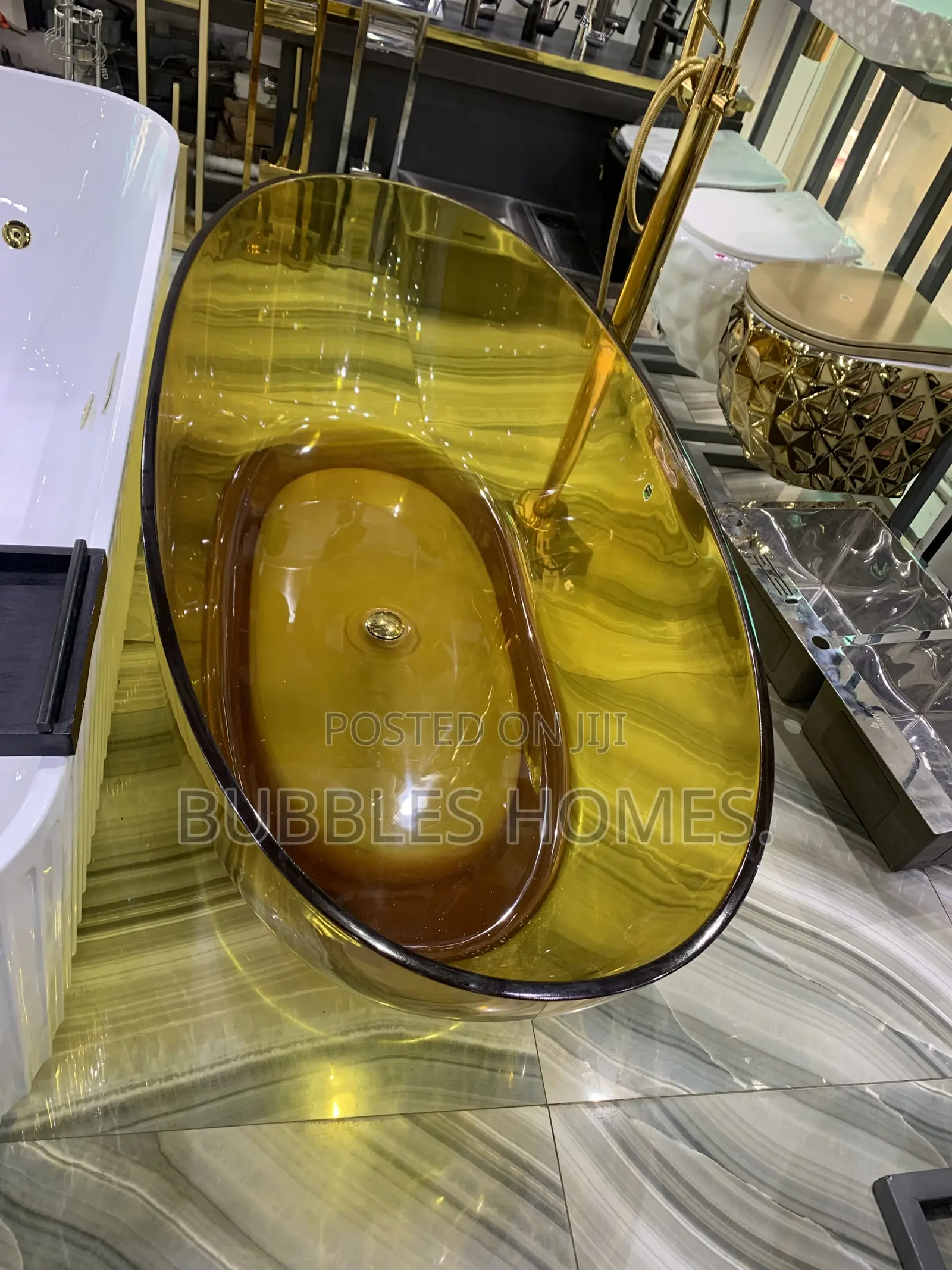 Free Standing Bathtub Gold