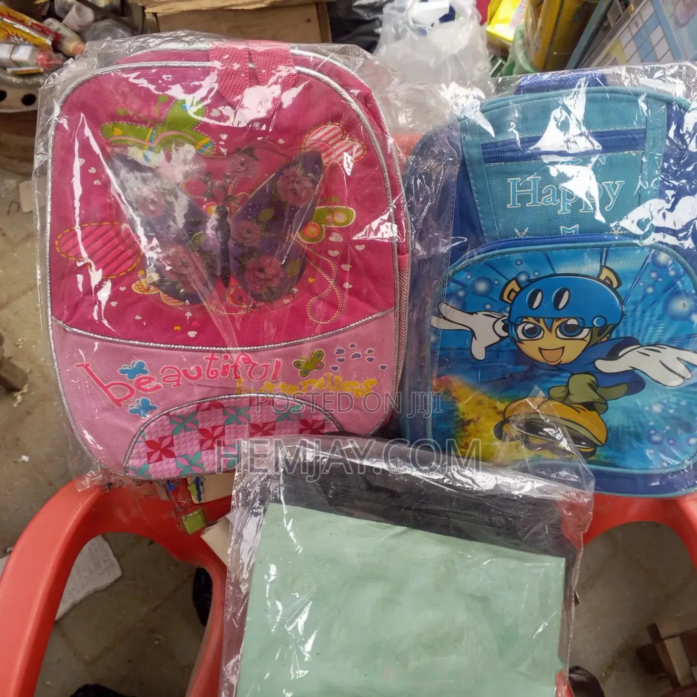 (3in1) Children School Bag and Launch Bag + 1 Free School Bag