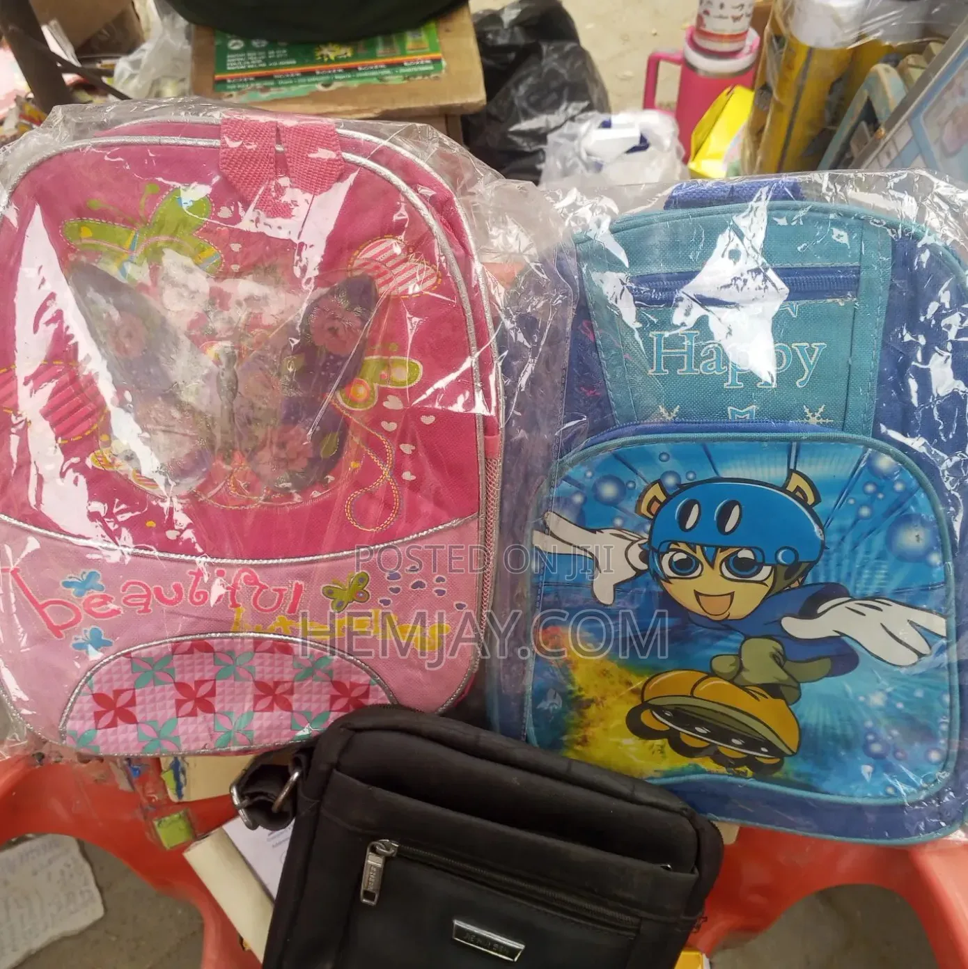 (3in1) Children School Bag and Launch Bag + 1 Free School Bag