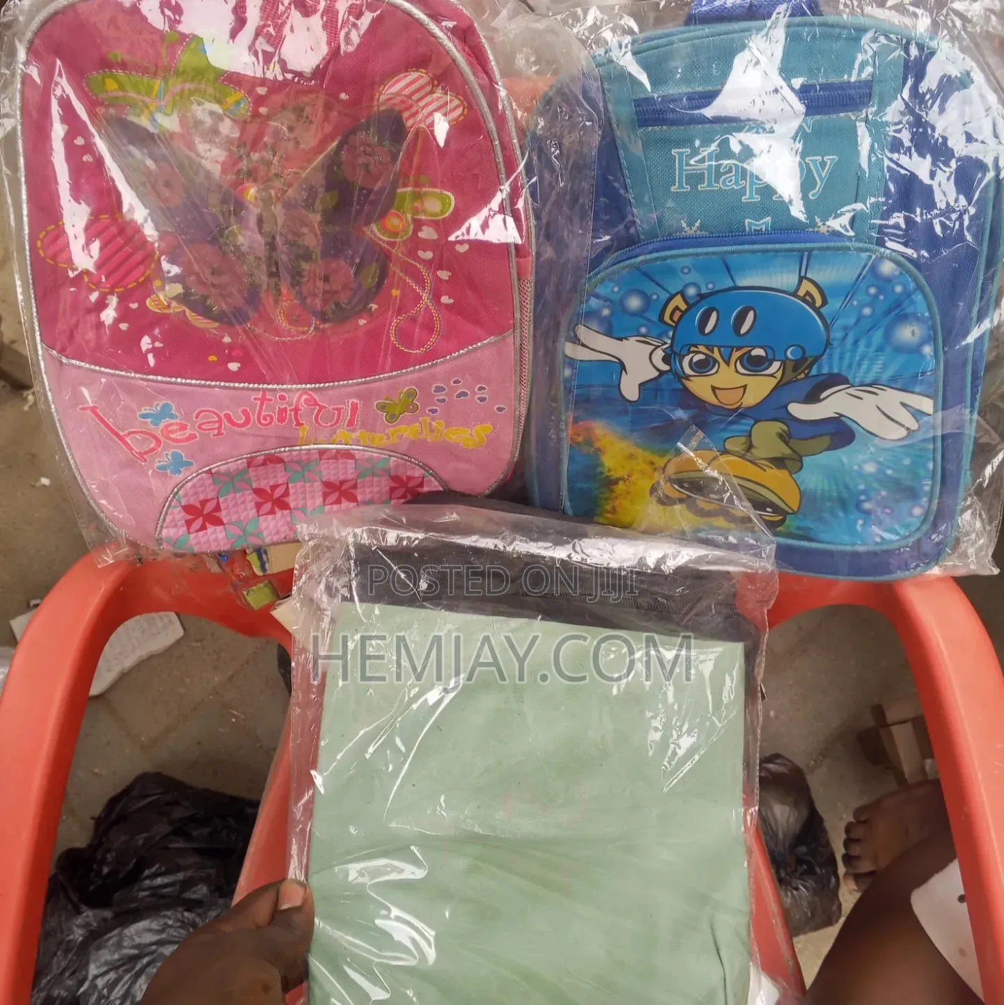 (3in1) Children School Bag and Launch Bag + 1 Free School Bag
