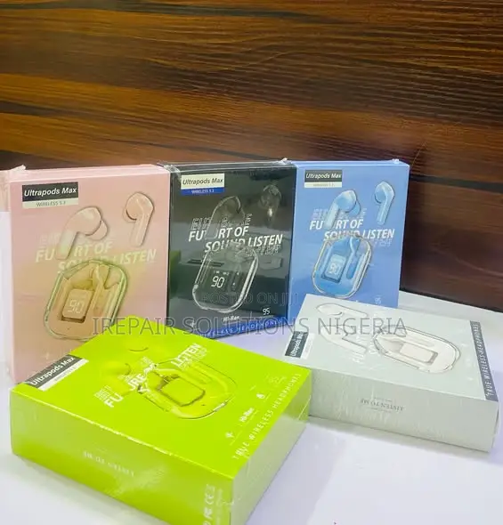 Ultrapods Max Wireless 5.3 Bluetooth Earbuds – Transparent Case