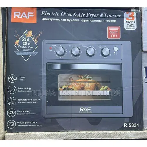 3-in-1 25L Electric Oven, Airfryer and Toaster