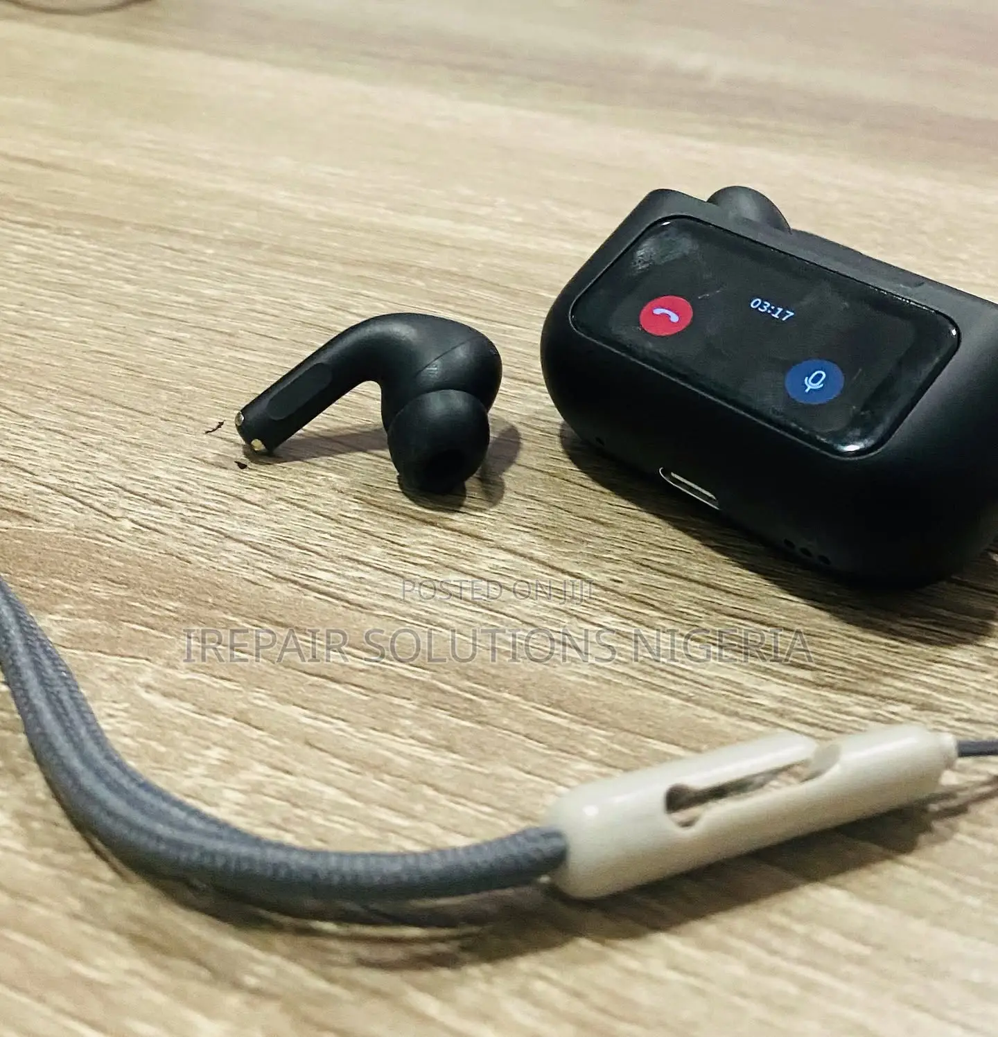 Smart LCD Touchscreen Wireless Earbuds (ANC + Video Scrolling Remote)