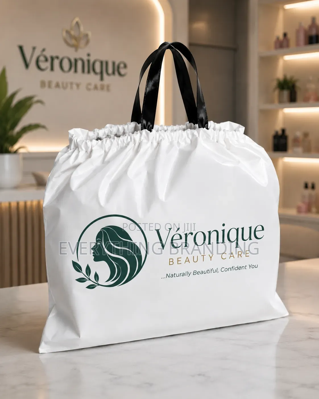 Loop Handle Nylon Shopping Bags – Custom Print for Boutiques Retail
