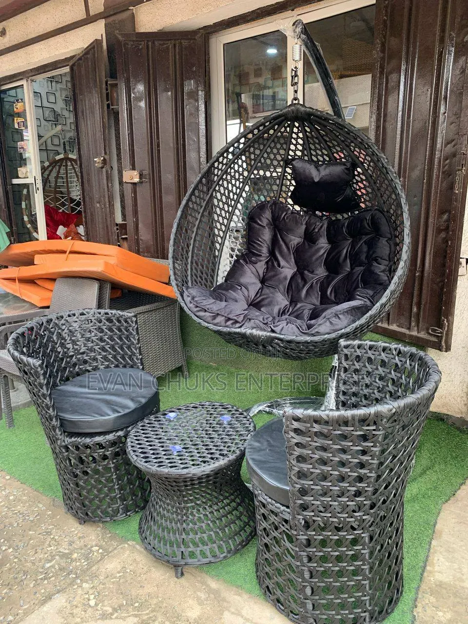Swing Chair Plus Me and You Rattan Set