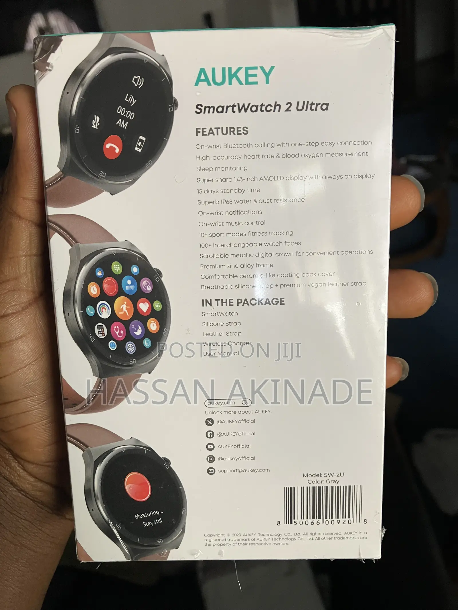 AUKEY SmartWatch 2 Ultra | Bluetooth Calling | Health Tracking