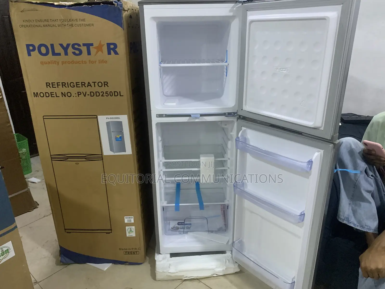 Polystar 250L Elegant Double Door Fridge