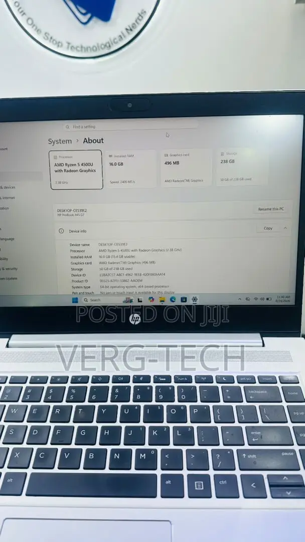 Laptop HP ProBook 445 G7 8GB AMD Ryzen 5 SSD 256GB