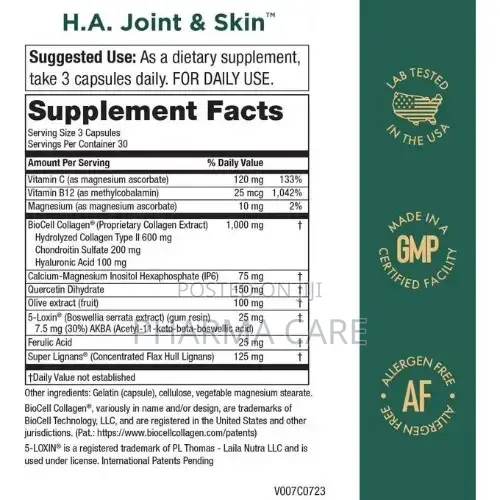 Biocell Collagen W/Hyaluronic Acid 90 Capsules Supports Healthy Skin