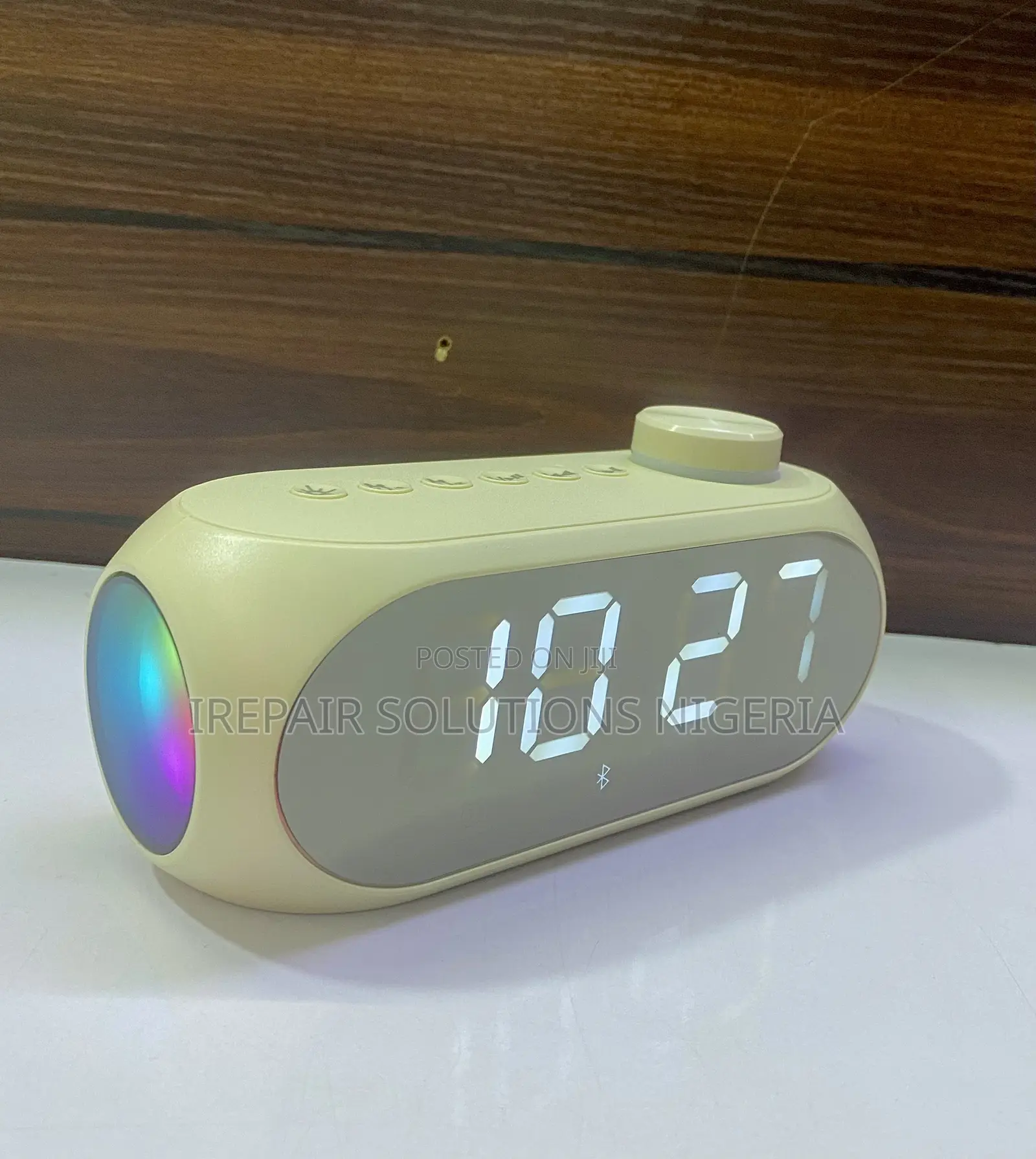 Smart RGB Bedside Table Speaker (Digital Clock + Alarm + FM Radio)