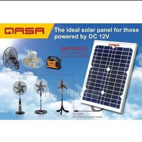 Qasa Solar Panel (Mono) With Support QSP-20W15