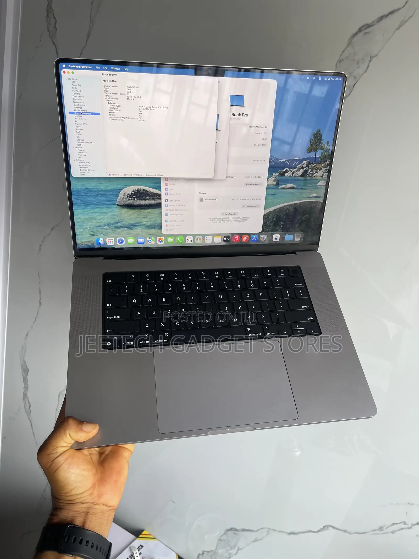 Laptop Apple MacBook Pro 2021 M1 Max 64GB Apple M1 Max SSD 1T