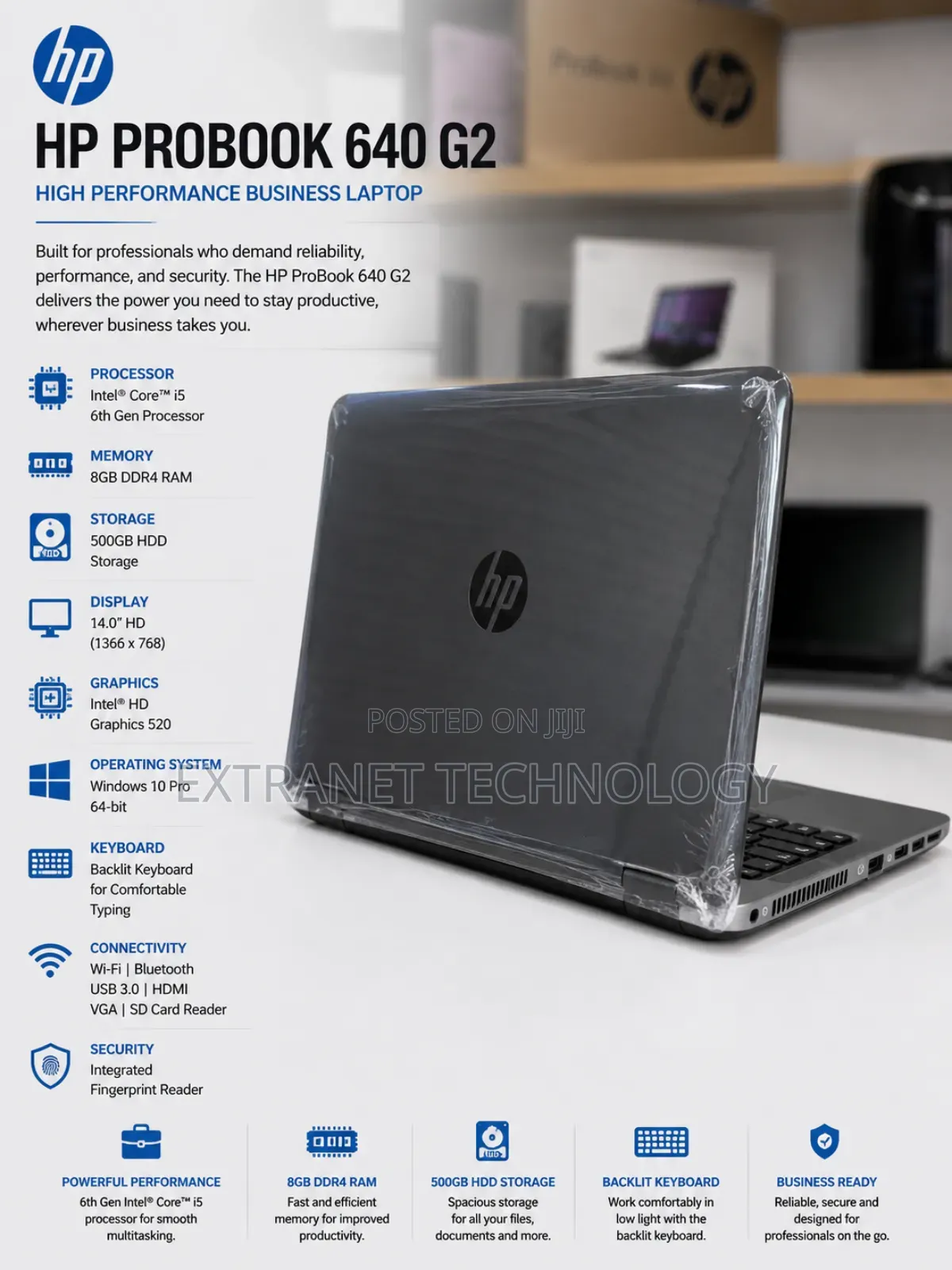 Laptop HP ProBook 640 G2 8GB Intel Core i5 HDD 500GB