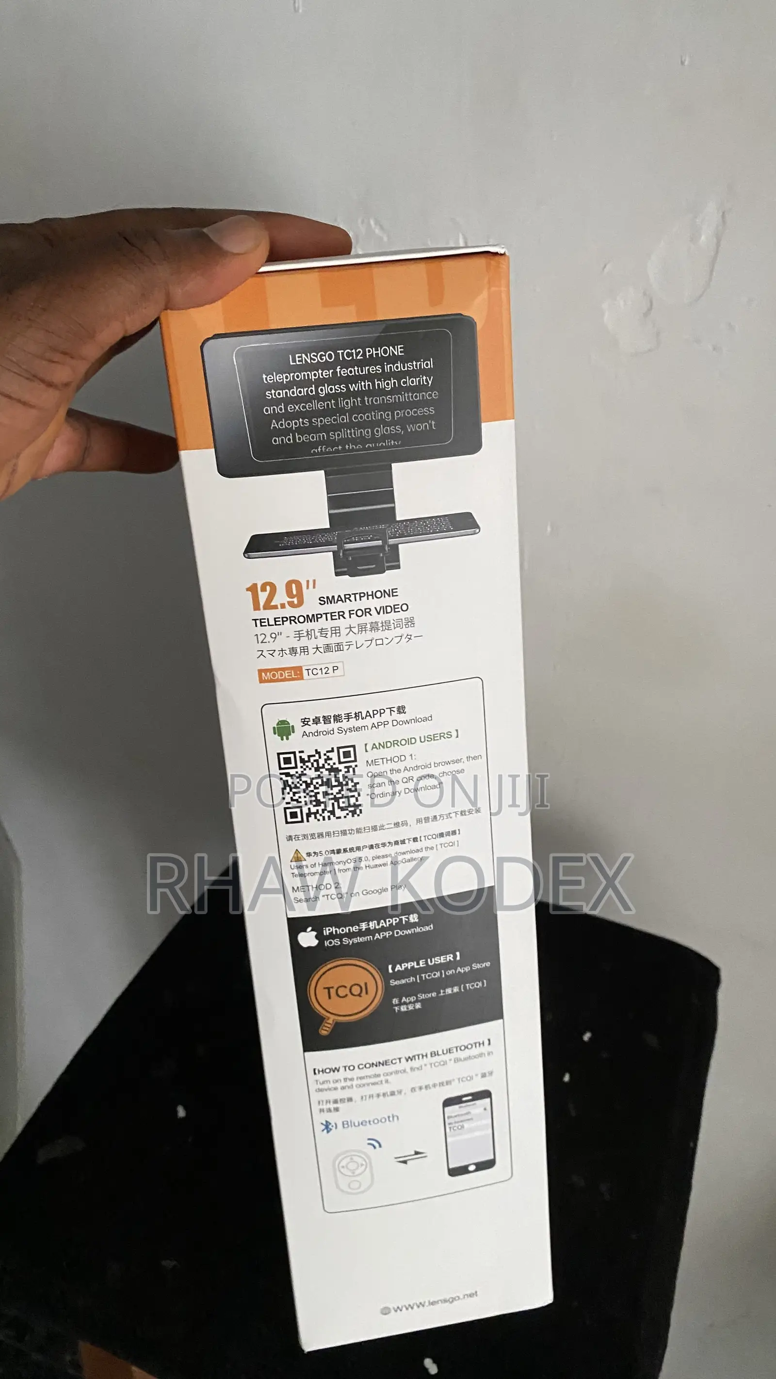 LENSGO TC12P 12.9" Teleprompter With Remote Control Smartphone/Tablet