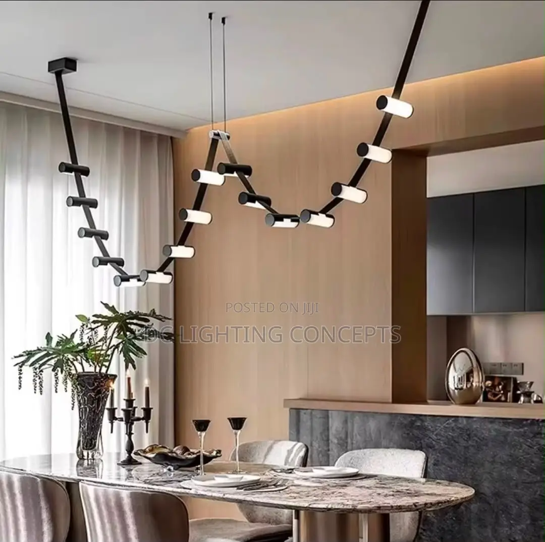 Modern Minimalist Geometric Luxury Linear Pendant Light Fr Living Room
