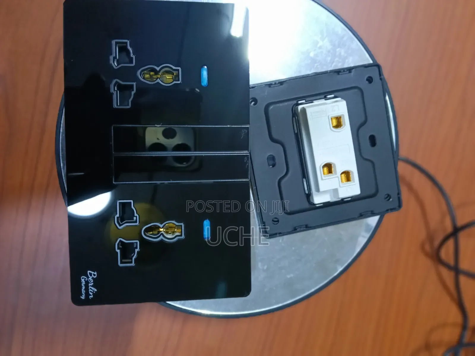 Berlin Sand Black Acrylic Socket and Switches