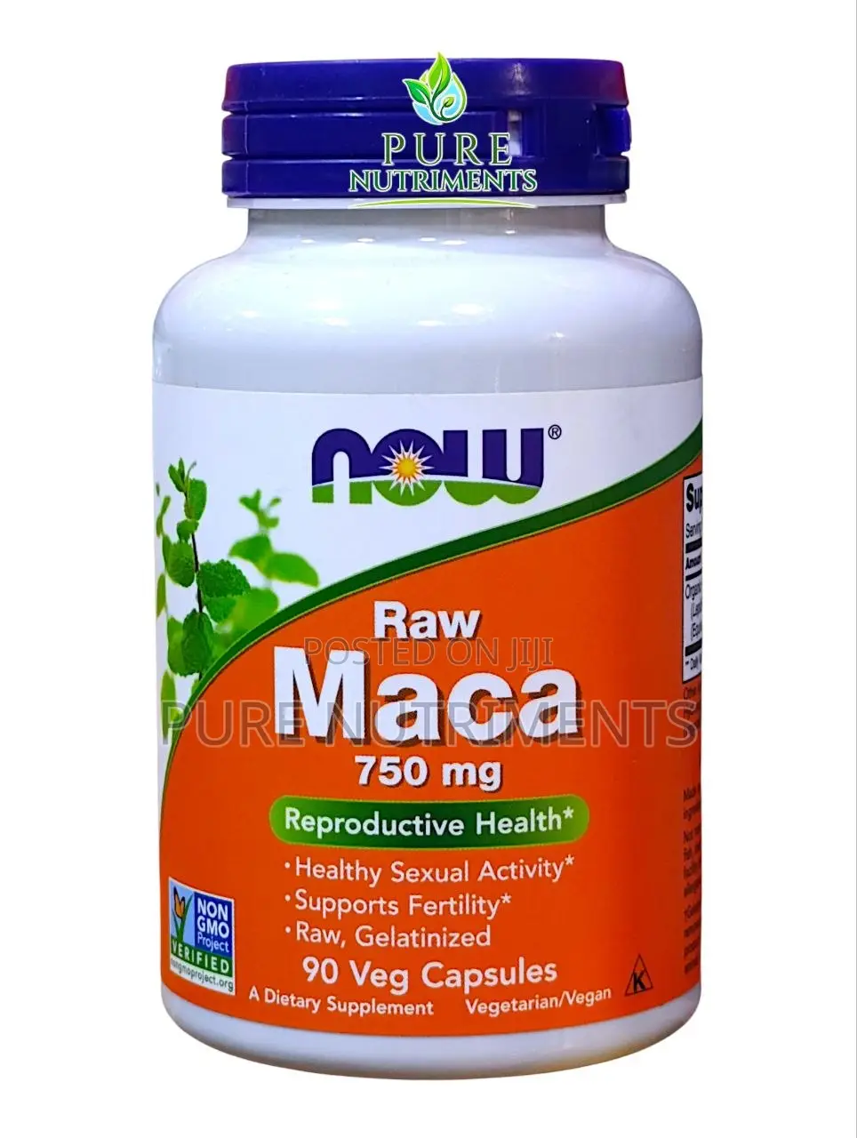 NOW Raw Maca 750mg 90 Veg Caps_Reproductive Health Fertility & Support