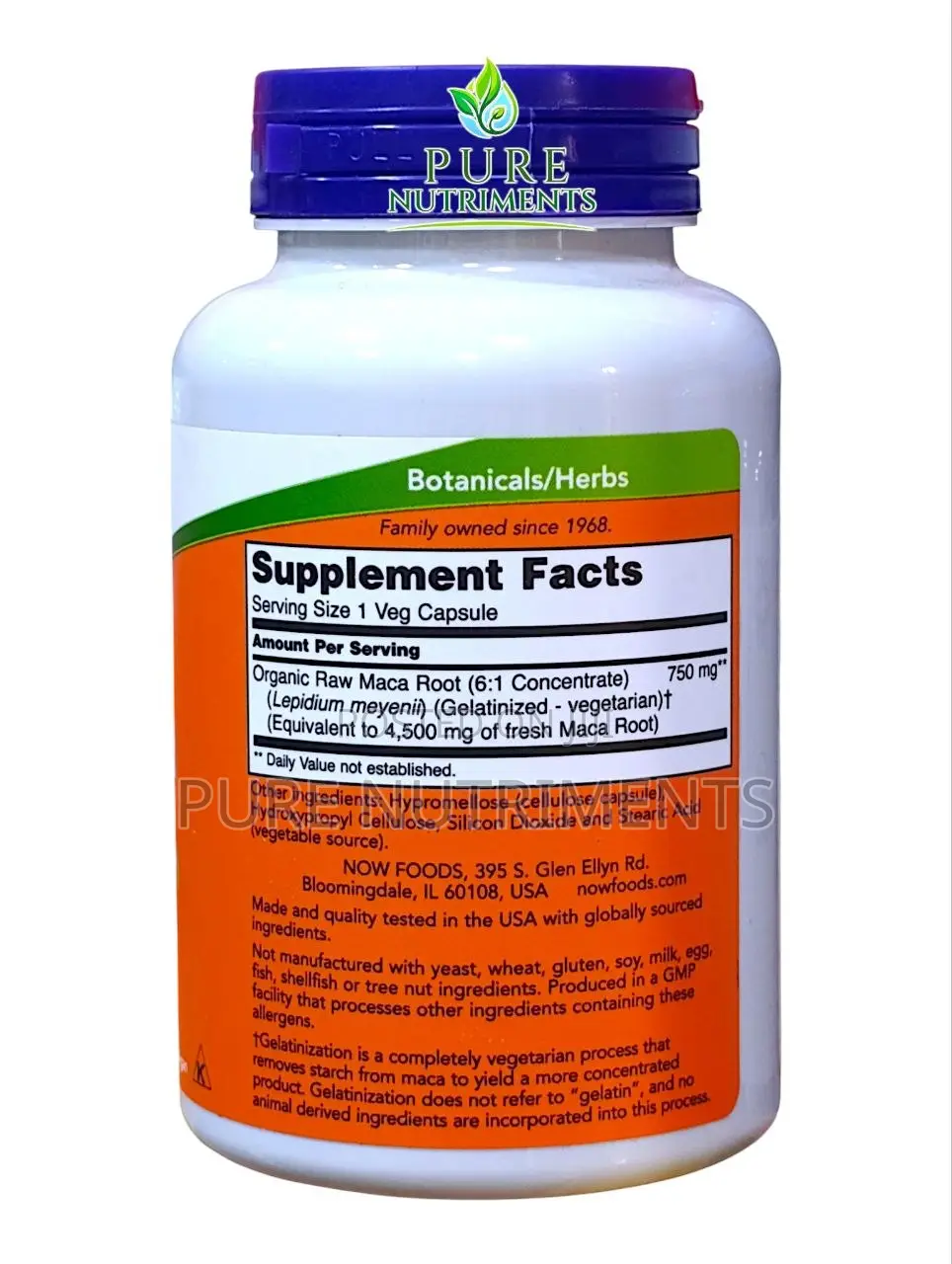 NOW Raw Maca 750mg 90 Veg Caps_Reproductive Health Fertility & Support