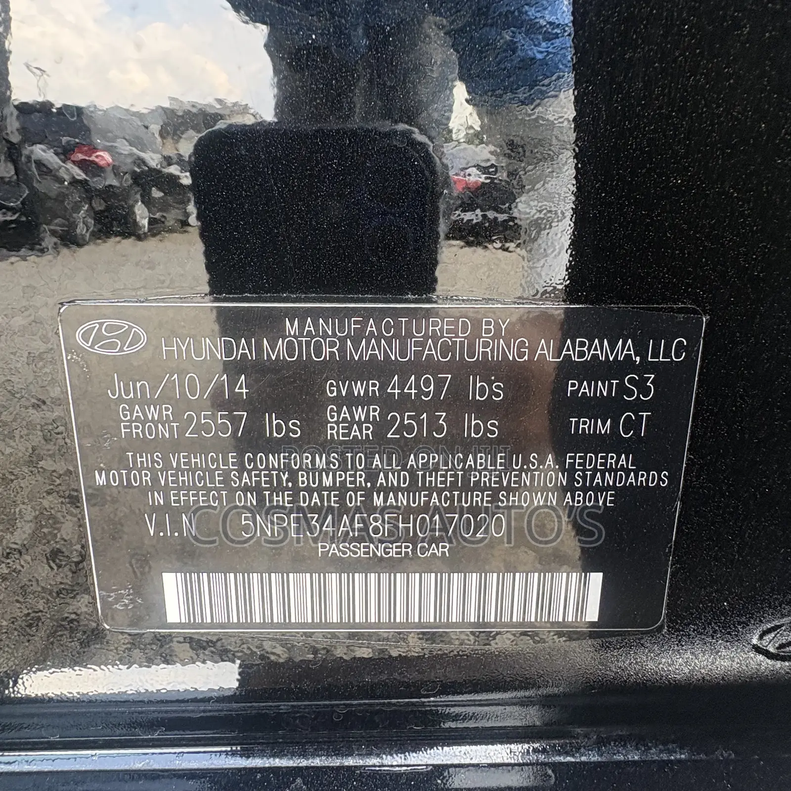 Hyundai Sonata Limited 4dr Sedan (2.4L 4cyl 6A) 2015 Black