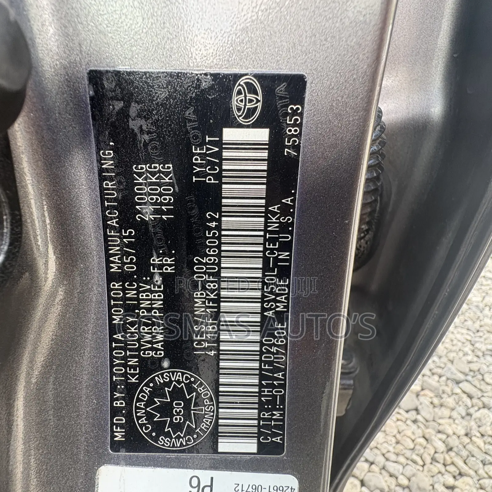Toyota Camry LE 4dr Sedan (2.5L 4cyl 6A) 2015 Gray