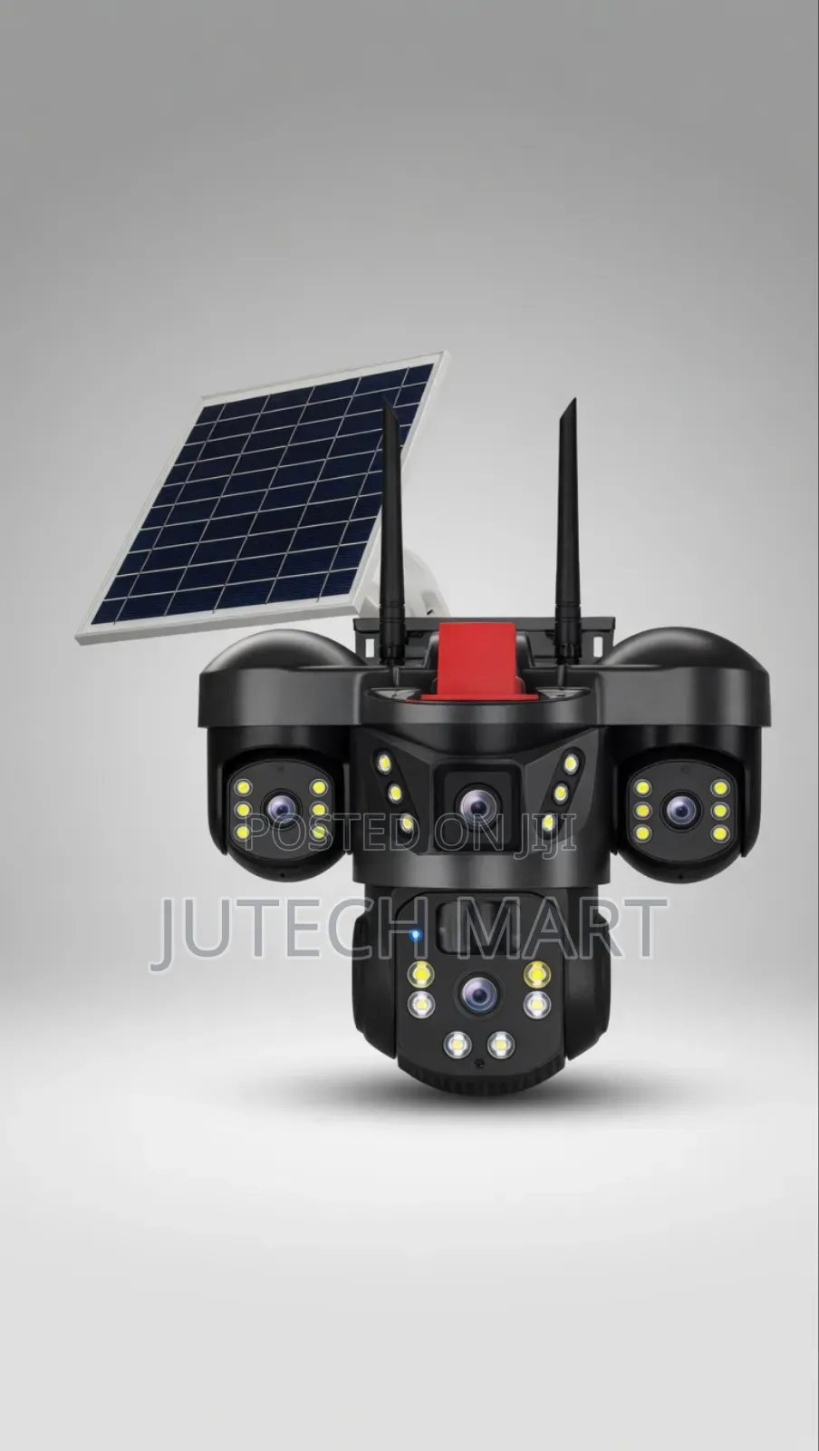 3-Lens 4G Solar Camera, 360° PTZ, AI Tracking Night Vision